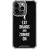 Eat Brains and Zombie On Black iPhone 16 Pro Clear Case